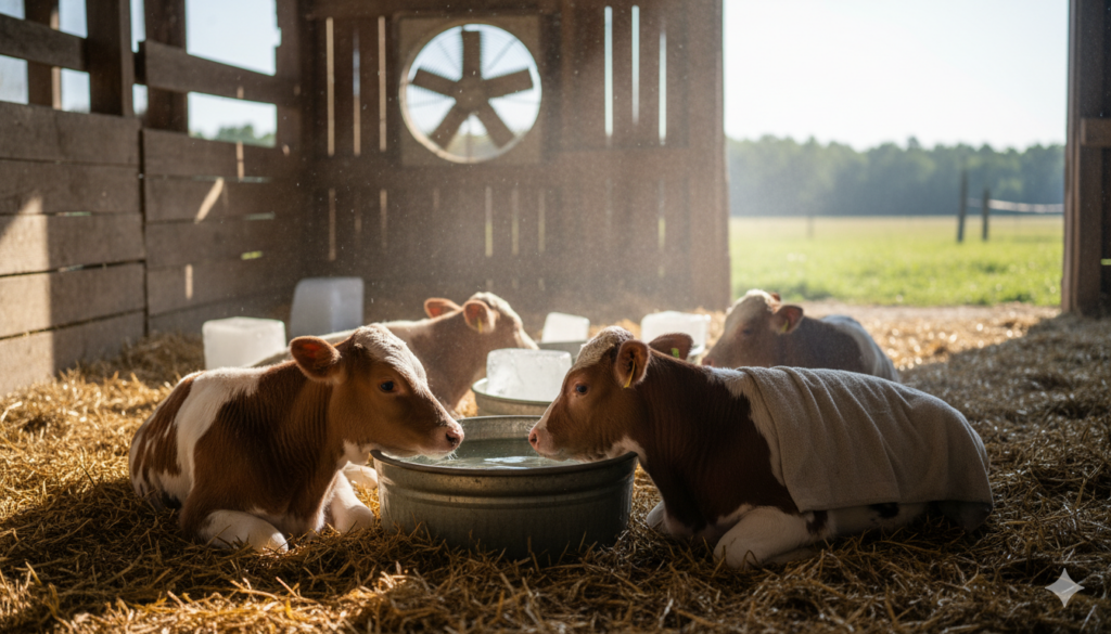 ¿Qué hacer si mis terneros recién nacidos están sufriendo por el CALOR extremo?